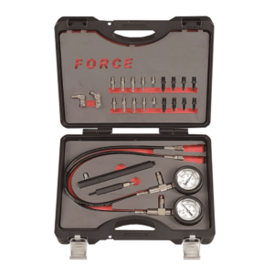 FORCE 924B2 KIT MEDIDOR DUAL DE PRESIÓN DE FRENOS 0-3000PSI Y 0-200KG/CM2 MANGUERA 4500PSI